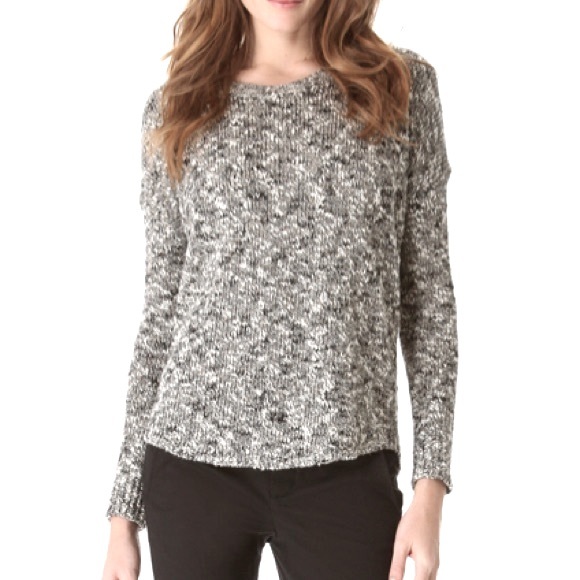 Vince Gray Speckled Linen Cotton Blend Pullover Sweater Size XS - Picture 10 of 10